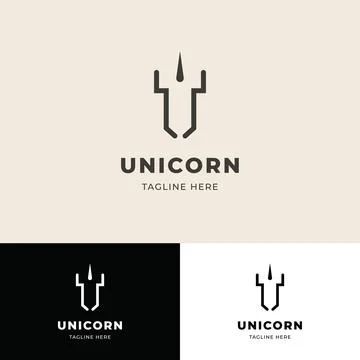 Unicorn Logo Stock Illustration