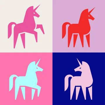 Unicorn Logo イラスト素材
