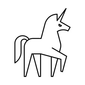 Unicorn Logo Stock Illustration
