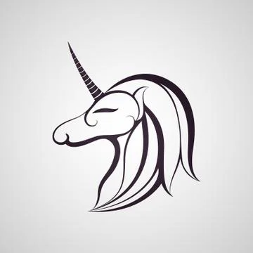 Unicorn logo vector Stock Illustration