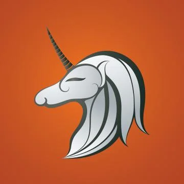 Unicorn logo vector Stock Illustration