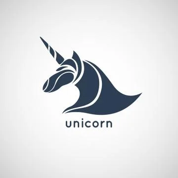 Unicorn logo vector Stock Illustration
