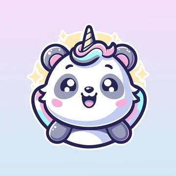 UNICORN PANDA Stock Illustration