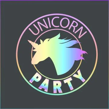 Unicorn party Stock Illustration
