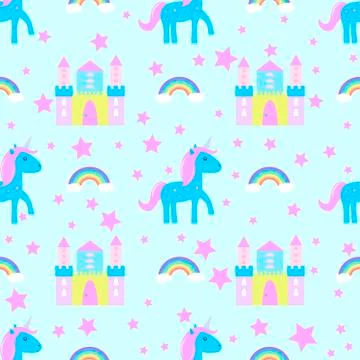 Unicorn pattern seamless vector Illustrazione stock