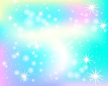 Unicorn rainbow background. Mermaid pattern in princess colors. Stock Illustration