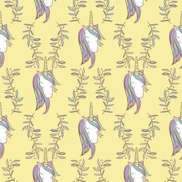 Unicorn Rainbow seamless pattern Stock-Illustration