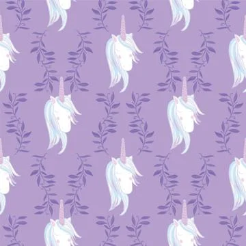 Unicorn Rainbow seamless pattern Stock Illustration