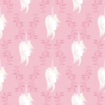 Unicorn Rainbow seamless pattern Stock Illustration