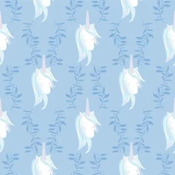 Unicorn Rainbow seamless pattern Stock Illustration