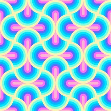 Unicorn rainbow stripes pattern. Neon pastel rainbow illustration. Seamless v Stock Illustration