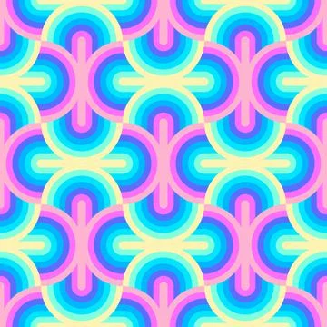 Unicorn rainbow stripes pattern. Neon pastel rainbow illustration. Seamless v Stock Illustration