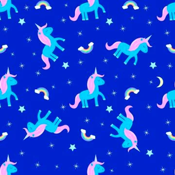 Unicorn seamless pattern Illustrazione stock