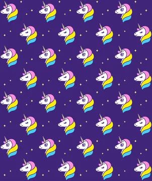 Unicorn seamless pattern Stock Illustration
