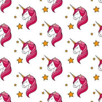 Unicorn. Seamless vector illustration. Stock Illustration