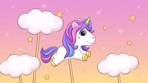 Unicorn in the sky - loop. Stock Footage 316741584