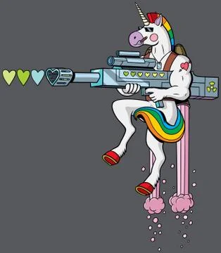Unicorn Soldier 库存插图
