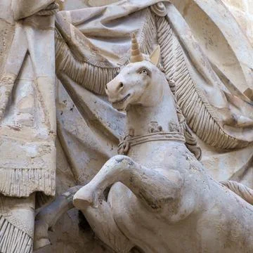 Unicorn Statue in Malta Stock Photos