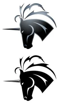 Unicorn tattoo Stock Illustration