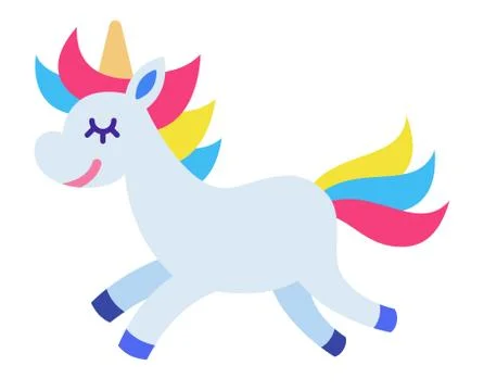 Unicorn vector icon flat isolated Stock Illustration