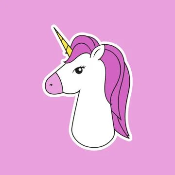 Unicorn vector icon on white background. Isolated. Stock Illustration