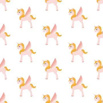 Unicorn with wings. Stock Illustration