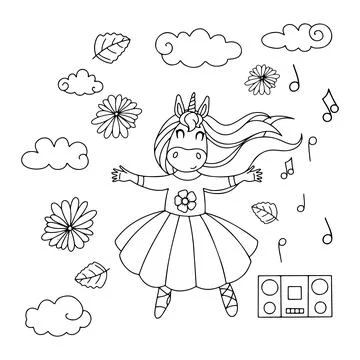 Unicornballet Stock Illustration