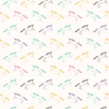 Unicorns Seamless Stock Illustration