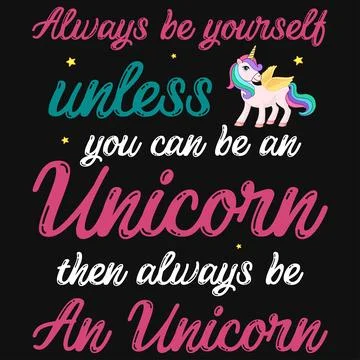 Unicorns typography tshirt design  Stock Illustration