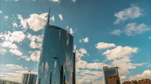 Unicredit Tower It is the second tallest building in Italy. Video stock 54664560