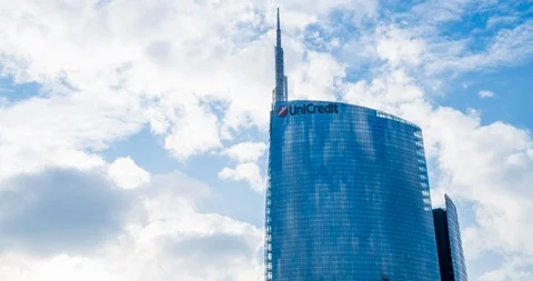 Unicredit tower in Milan Stock Footage 99032932