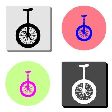 Unicycle. flat vector icon Stock Illustration