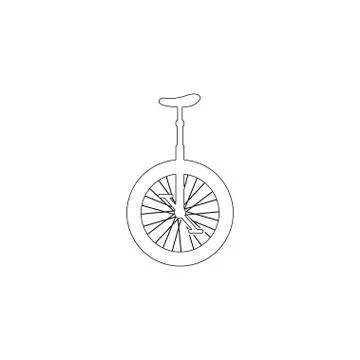 Unicycle. flat vector icon Stock Illustration