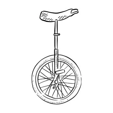 Unicycle illustration Stock Illustration