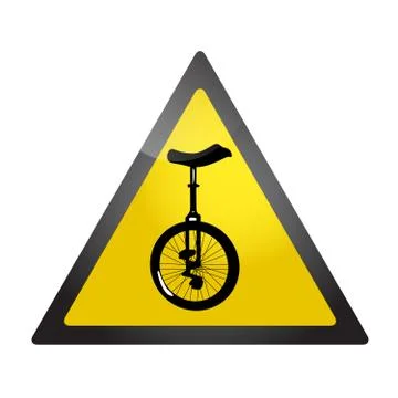 Unicycle roadsign Stock Illustration