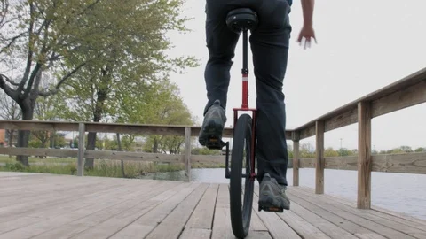 Unicycle Wheel Video stock 90054636