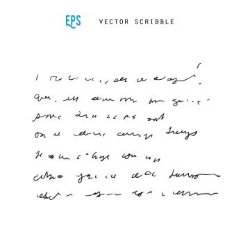 Unidentified abstract handwriting scribble Stock-Illustration