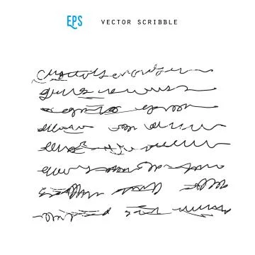 Unidentified abstract handwriting scribble Stockillustratie