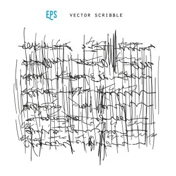 Unidentified abstract handwriting scribble Ilustração Stock
