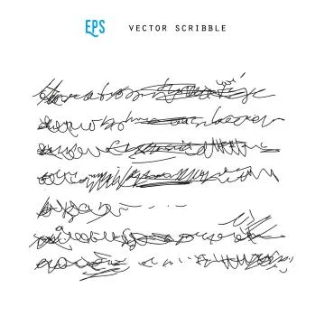 Unidentified abstract handwriting scribble Stock Illustration