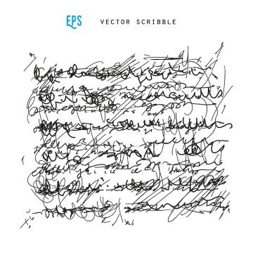 Unidentified abstract handwriting scribble Illustrazione stock