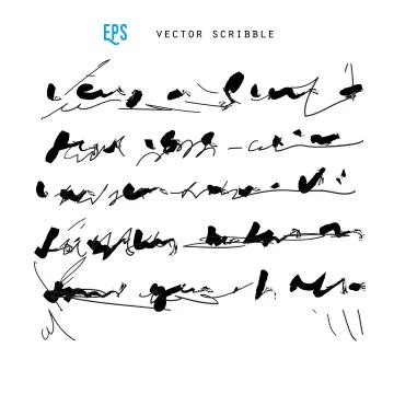Unidentified abstract handwriting scribble イラスト素材