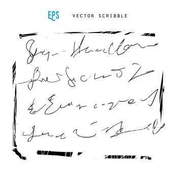 Unidentified abstract handwriting scribble Illustrazione stock