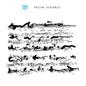 Unidentified abstract handwriting scribble Ilustração Stock