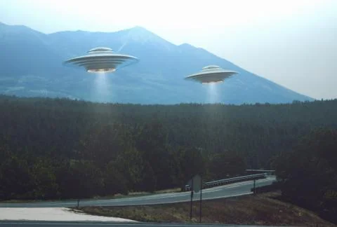 Unidentified Flying Object Alien Abduction UFO Stock Photos