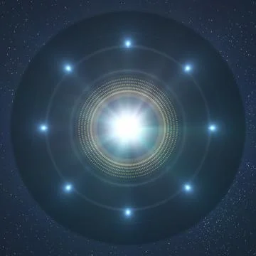 Unidentified Flying Object Clipping Path Stock Illustration