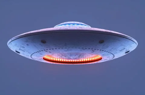 Unidentified Flying Object Clipping Path Stock Illustration