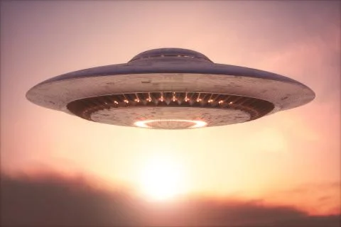 Unidentified Flying Object - Clipping Path Included Ilustración de archivo