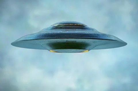 Unidentified Flying Object - Clipping Path Included Stock Illustration