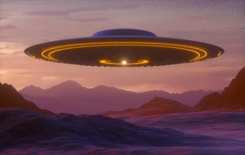 Unidentified Flying Object - Clipping Path Included Stock Illustration